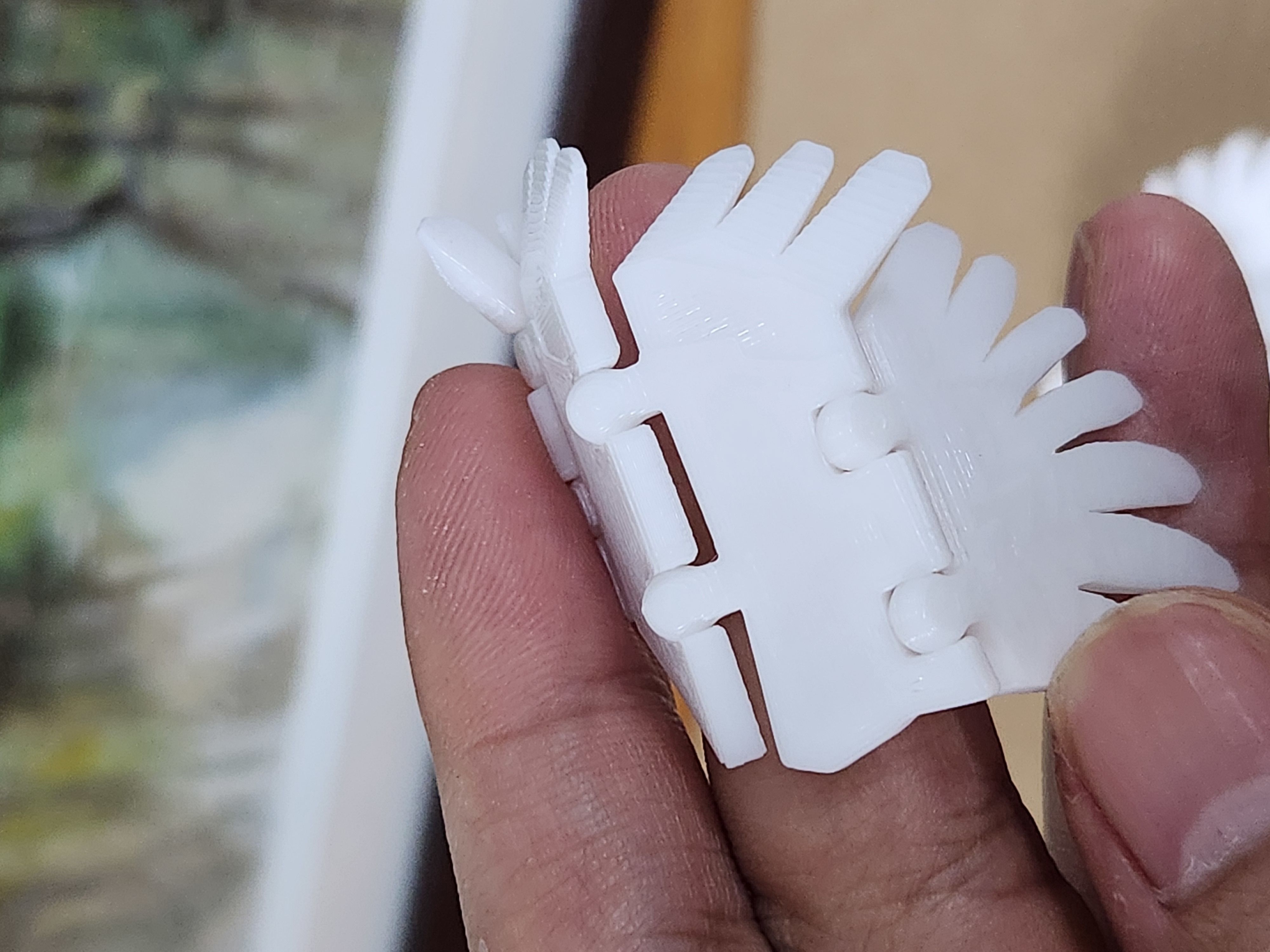 Articulated wings for DUMMY 13 Fully flexible module designs 3D print model_2