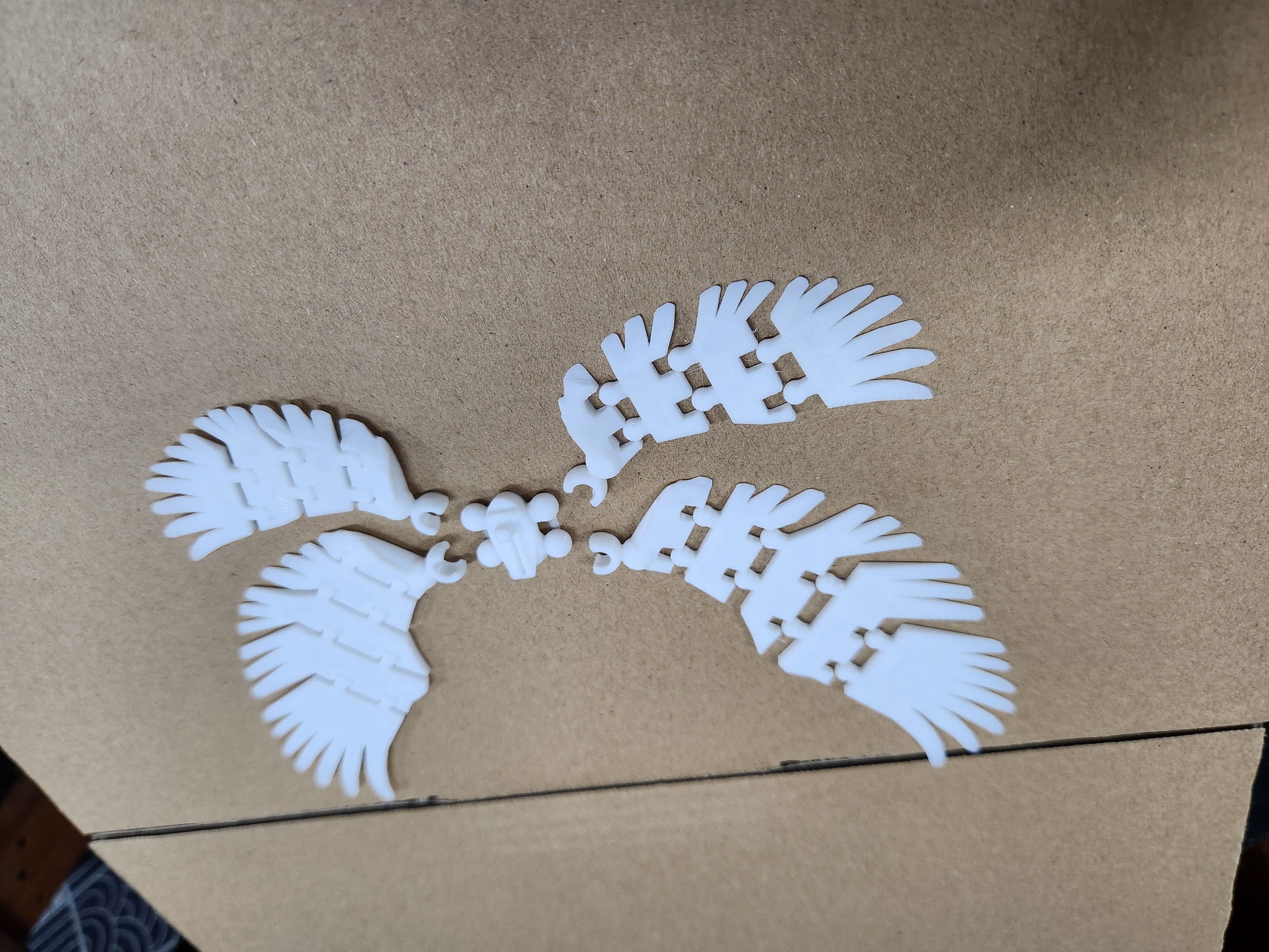 Articulated wings for DUMMY 13 Fully flexible module designs 3D print model_4