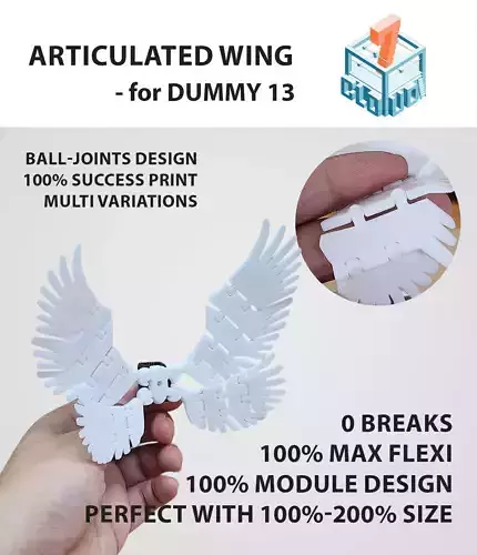 Articulated wings for DUMMY 13 Fully flexible module designs