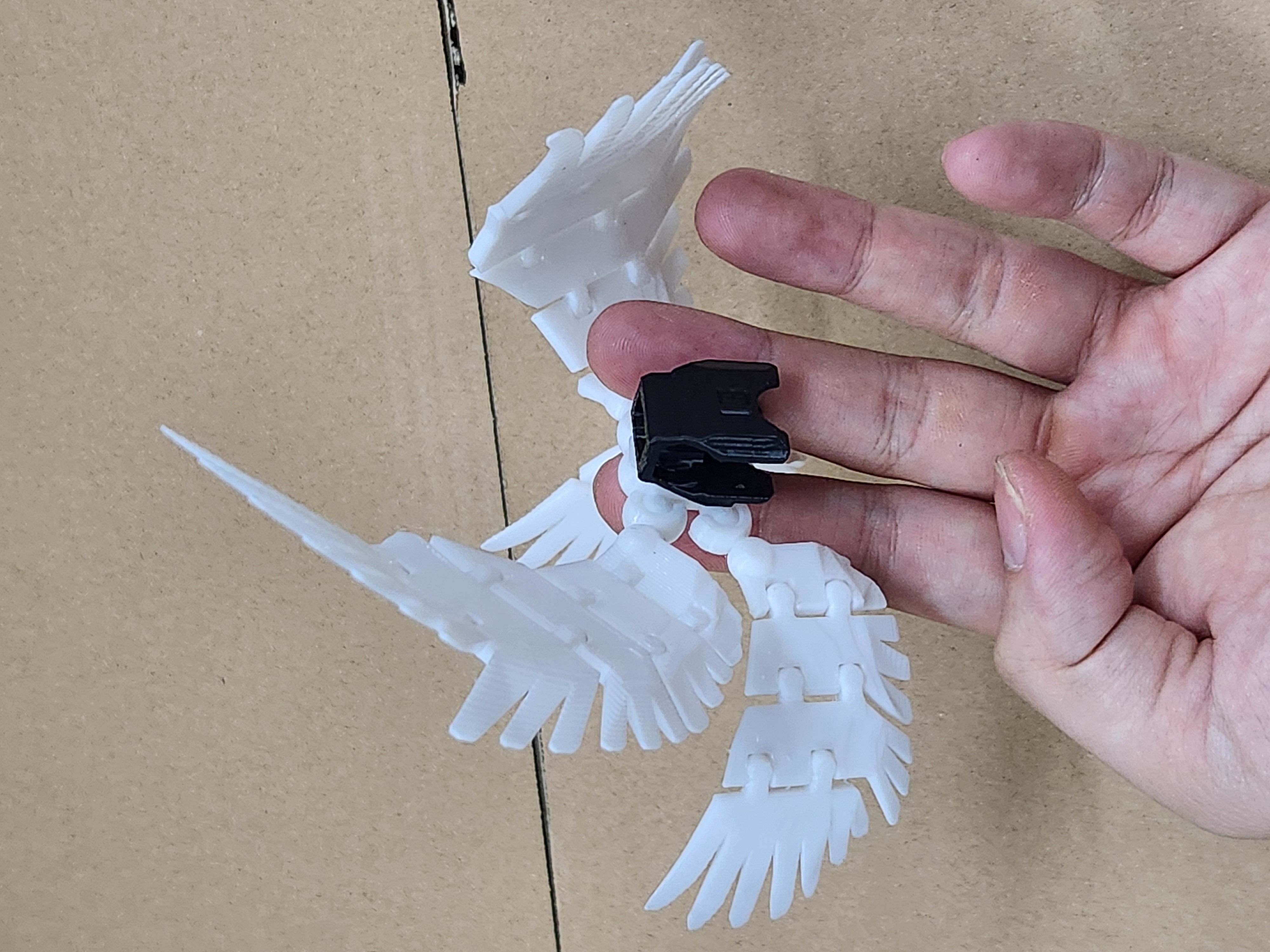 Articulated wings for DUMMY 13 Fully flexible module designs 3D print model_1
