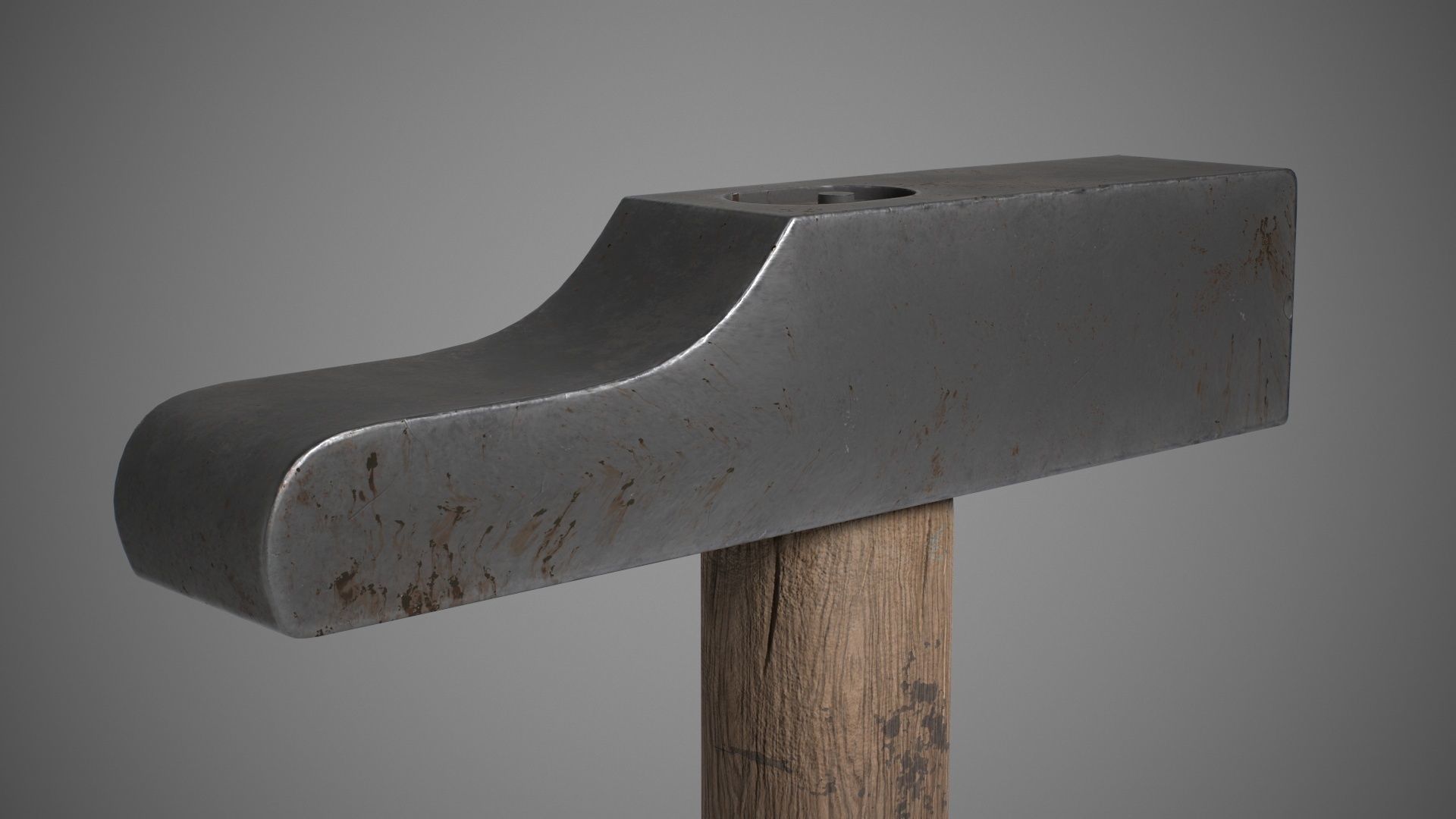 Hammer Low-poly 3D model_2