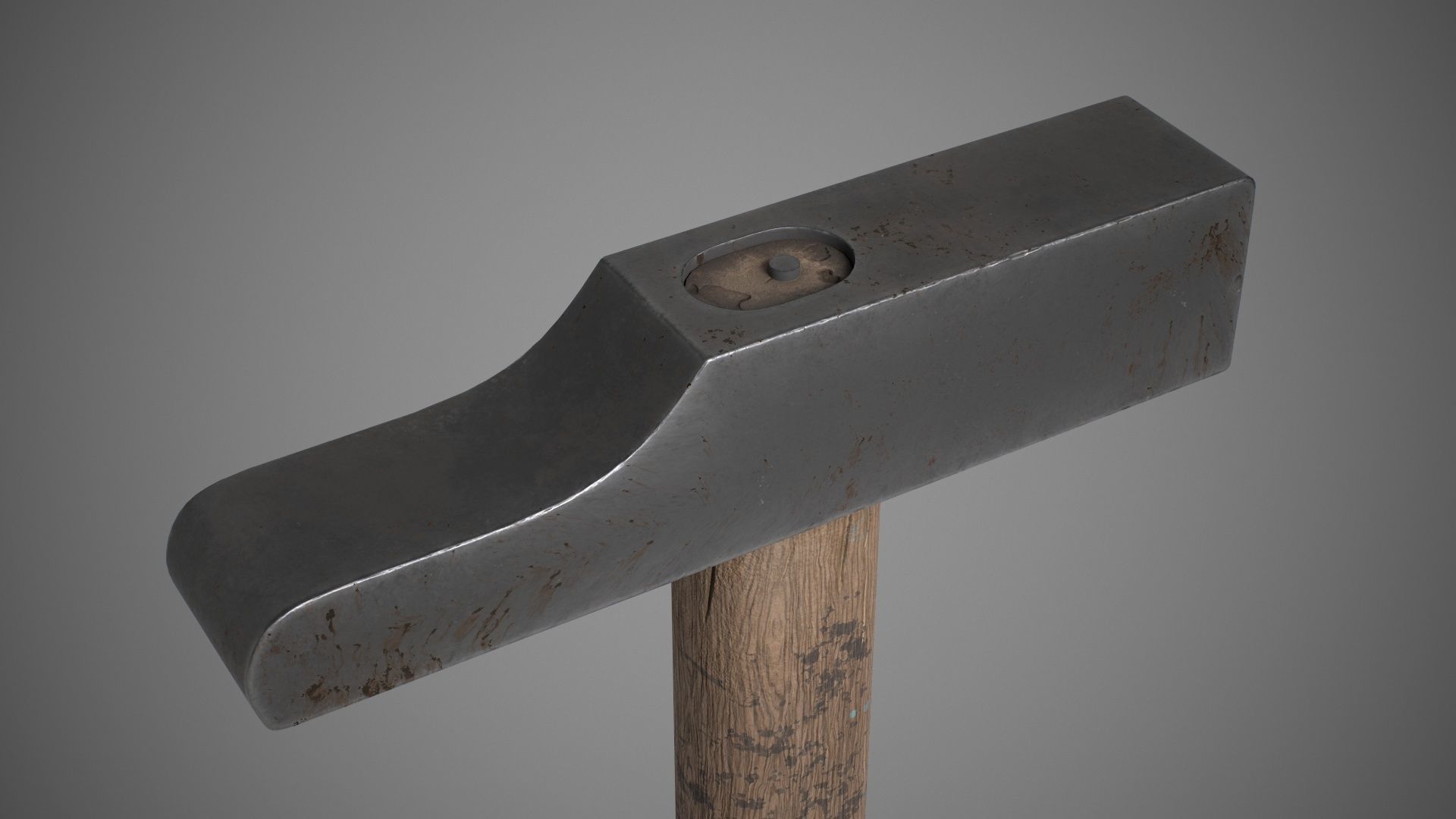 Hammer Low-poly 3D model_4