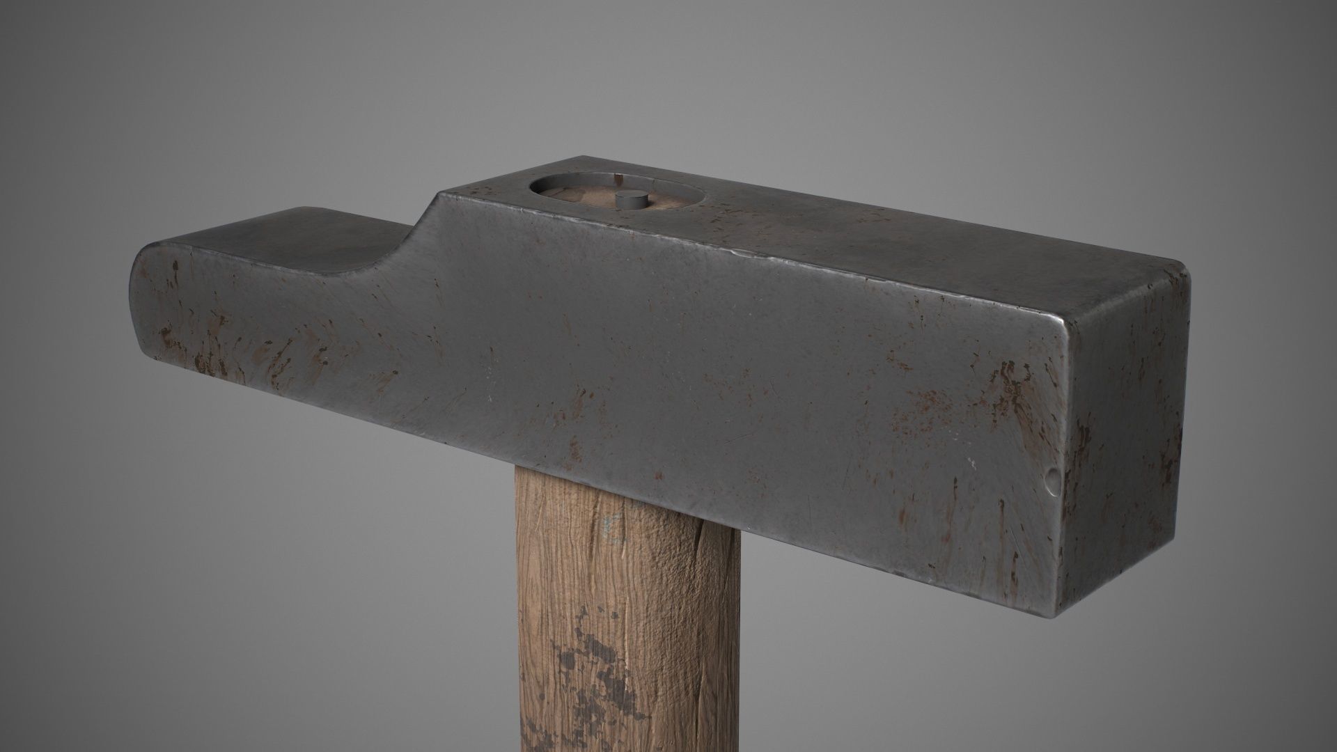Hammer Low-poly 3D model_1