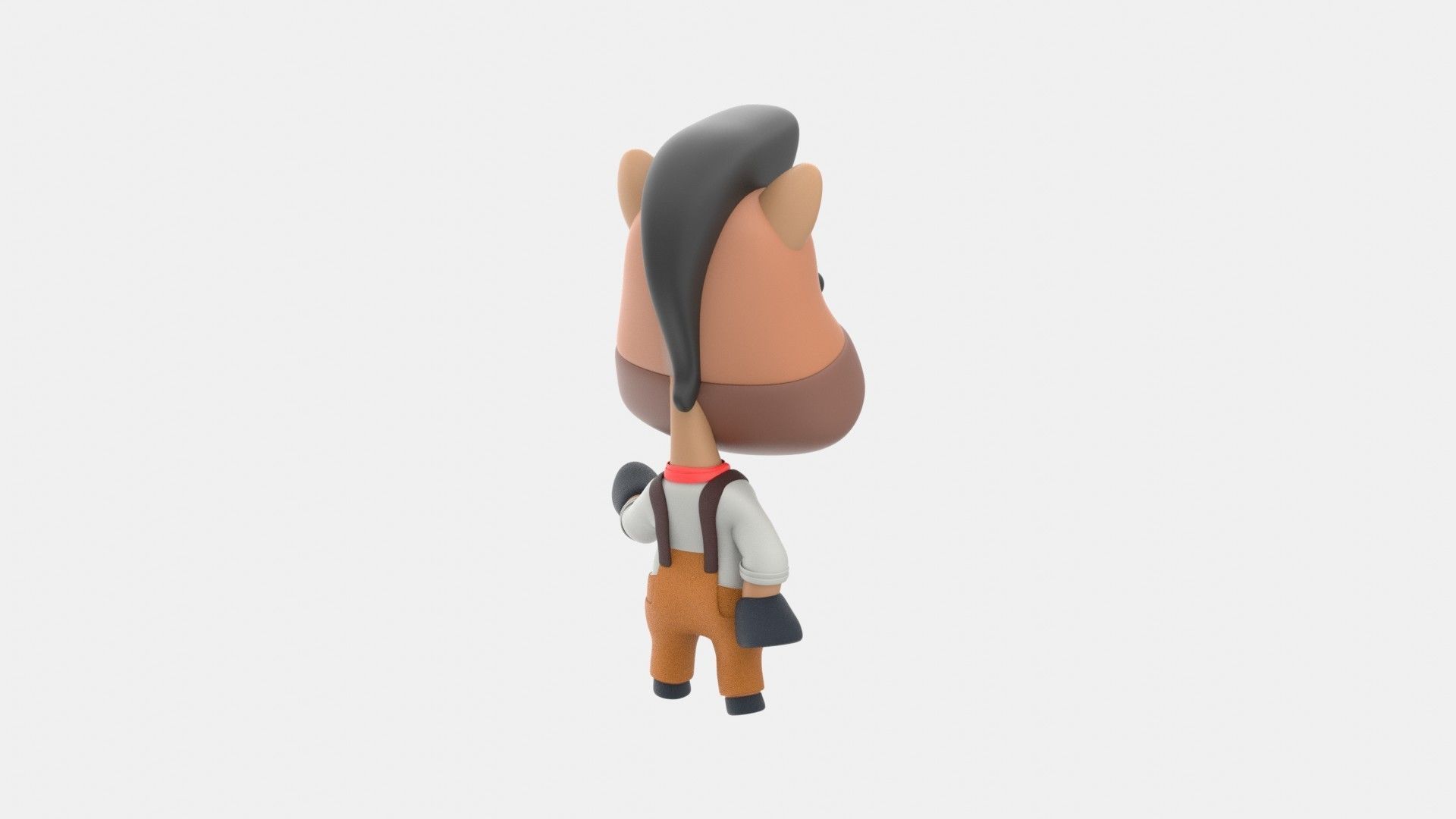 Cute Horse 3D Illustration 3D model_13