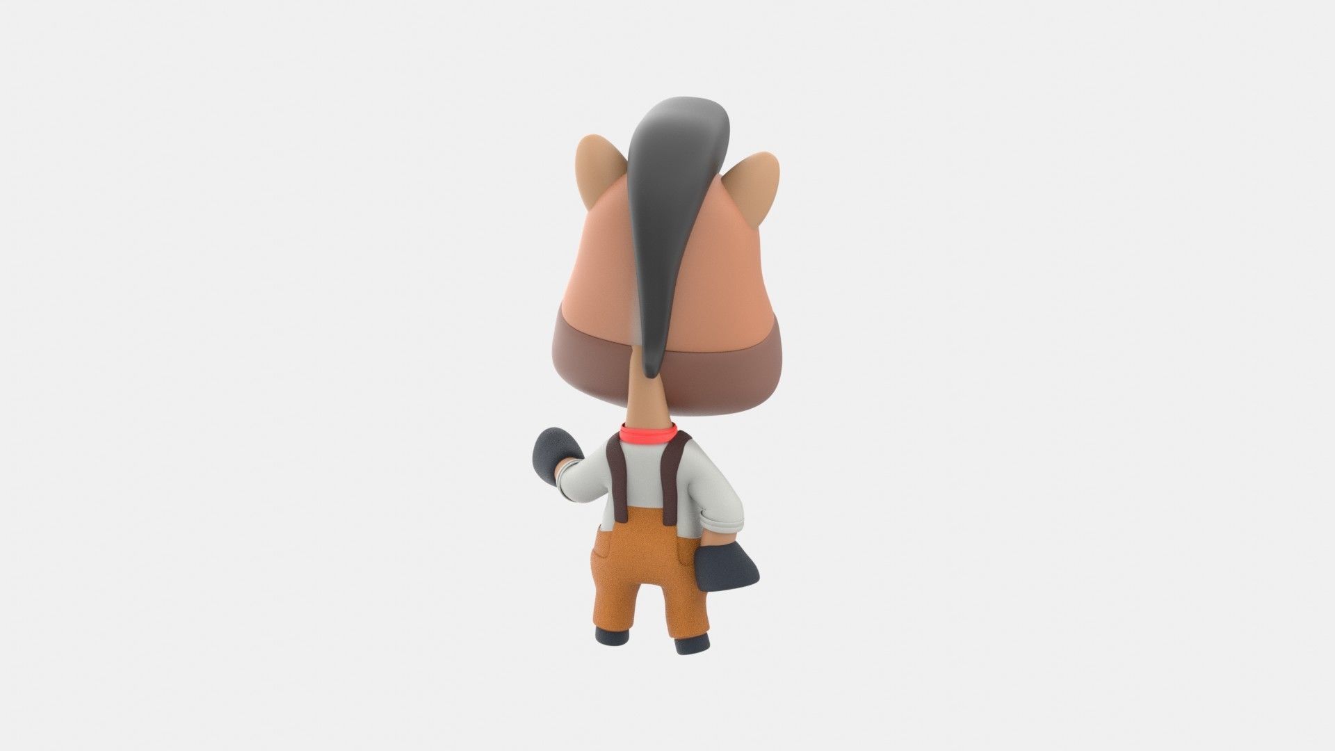 Cute Horse 3D Illustration 3D model_12