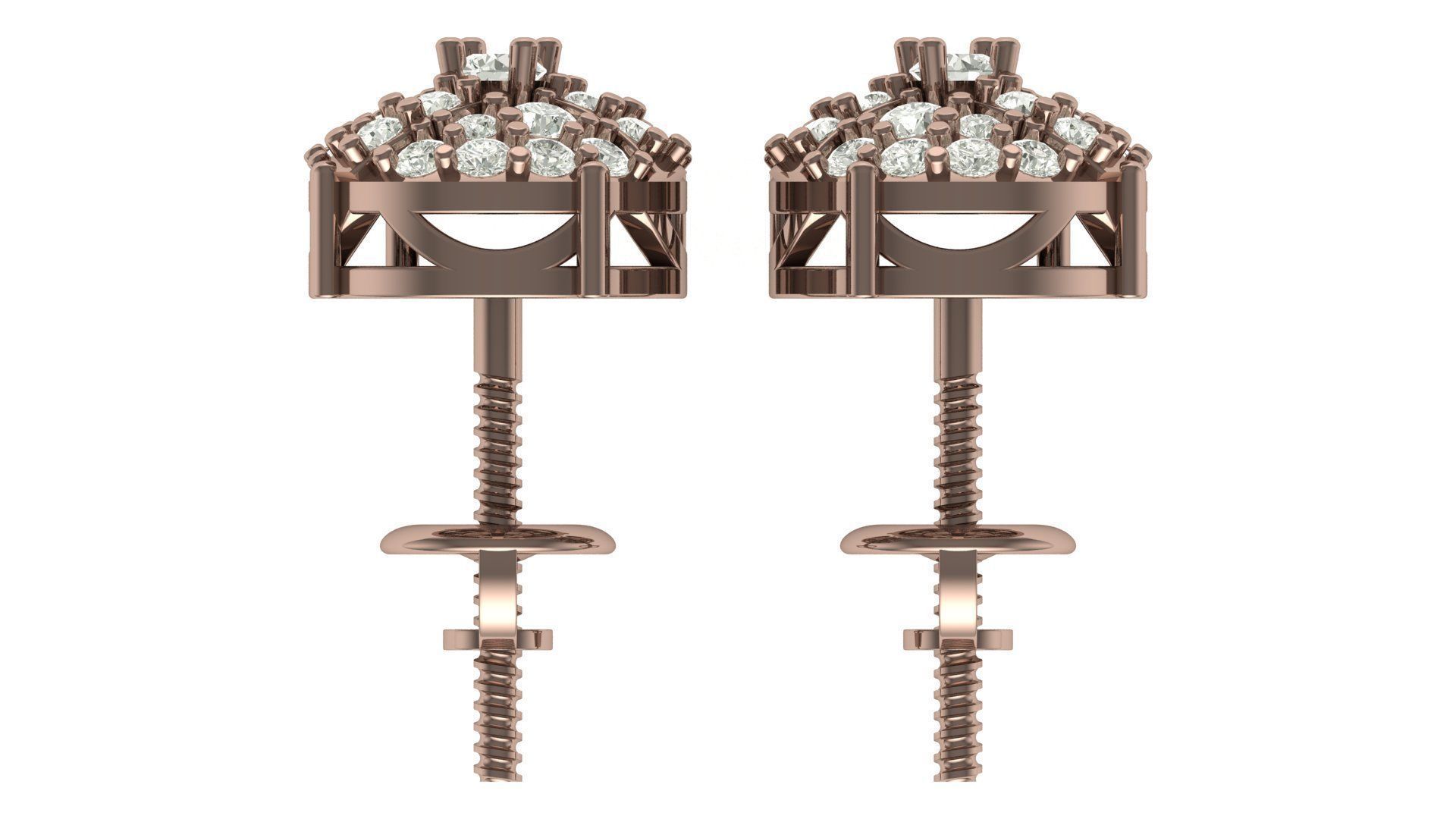 Earring 3D print model_7