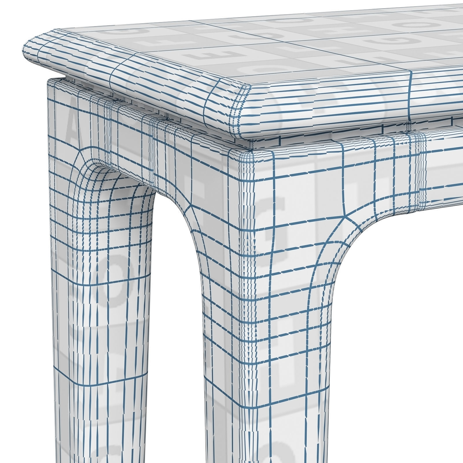 Arhaus console Park 3D model_7