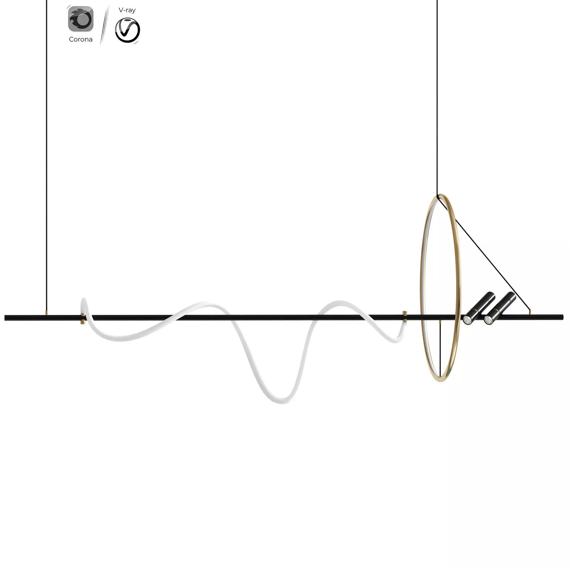 Gianna Chandelier 3D model_0