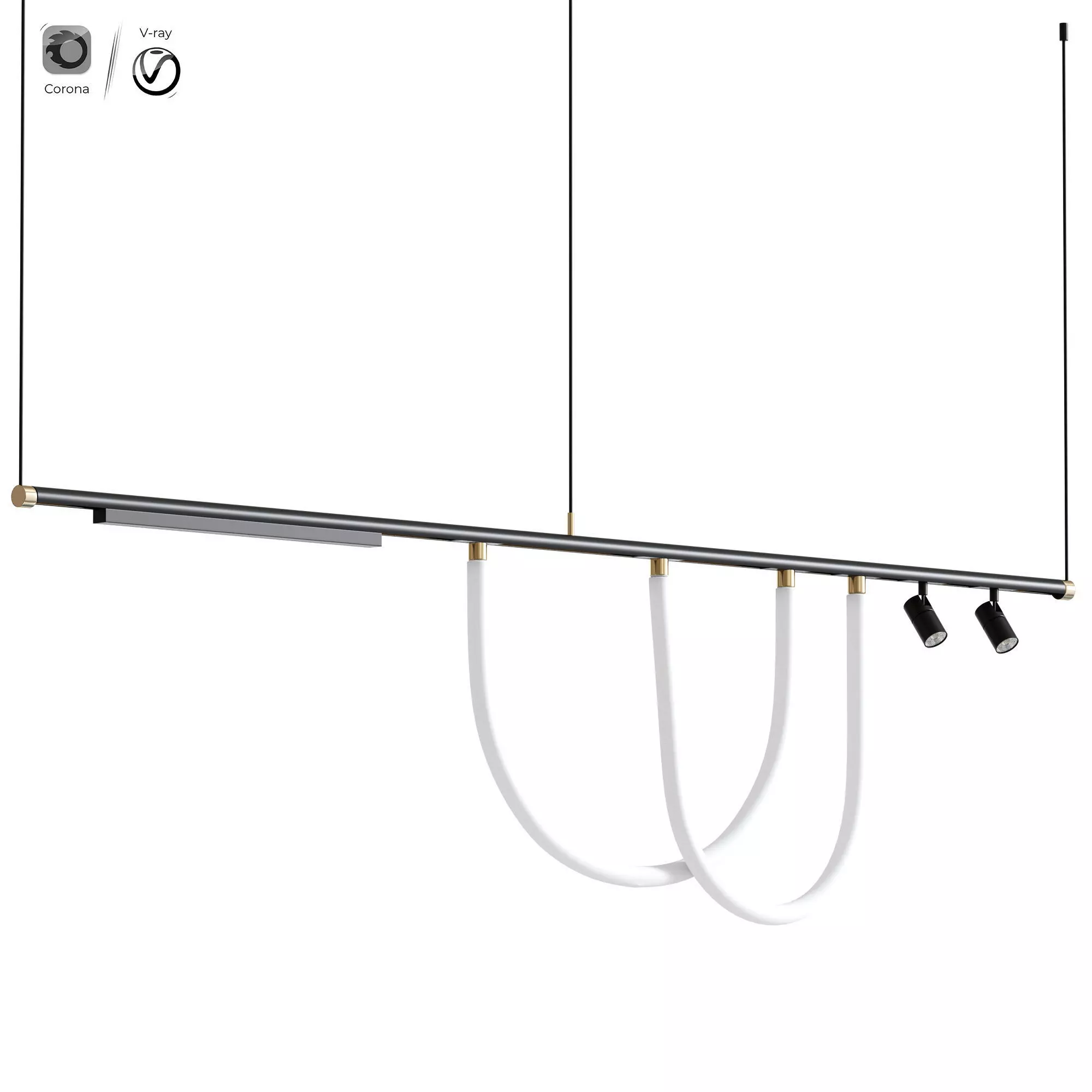 Magnetic Track Lights From USKYLED 3D model_0