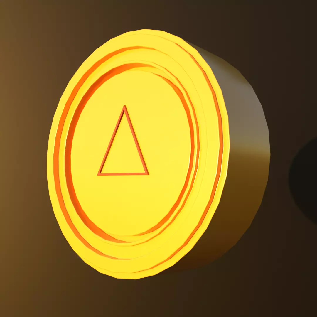 3D Coin Game asset Cartoon 3D model