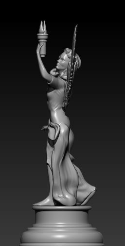 Angelic sculpture 3D print model_2