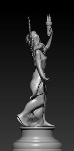 Angelic sculpture 3D print model_5