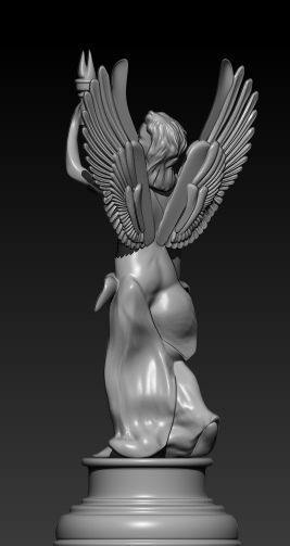 Angelic sculpture 3D print model_3