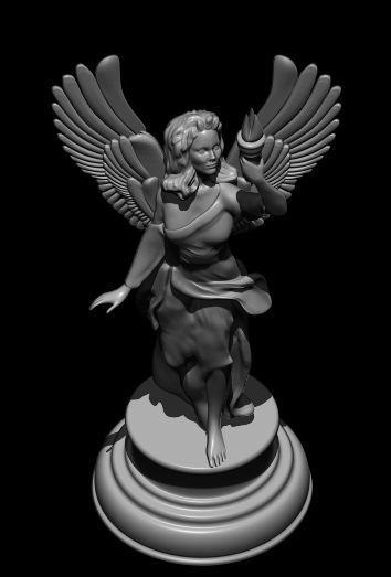 Angelic sculpture 3D print model_7