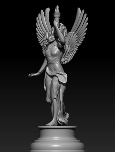 Angelic sculpture 3D print model_1