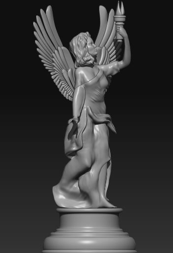Angelic sculpture 3D print model_6
