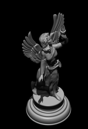 Angelic sculpture 3D print model_8