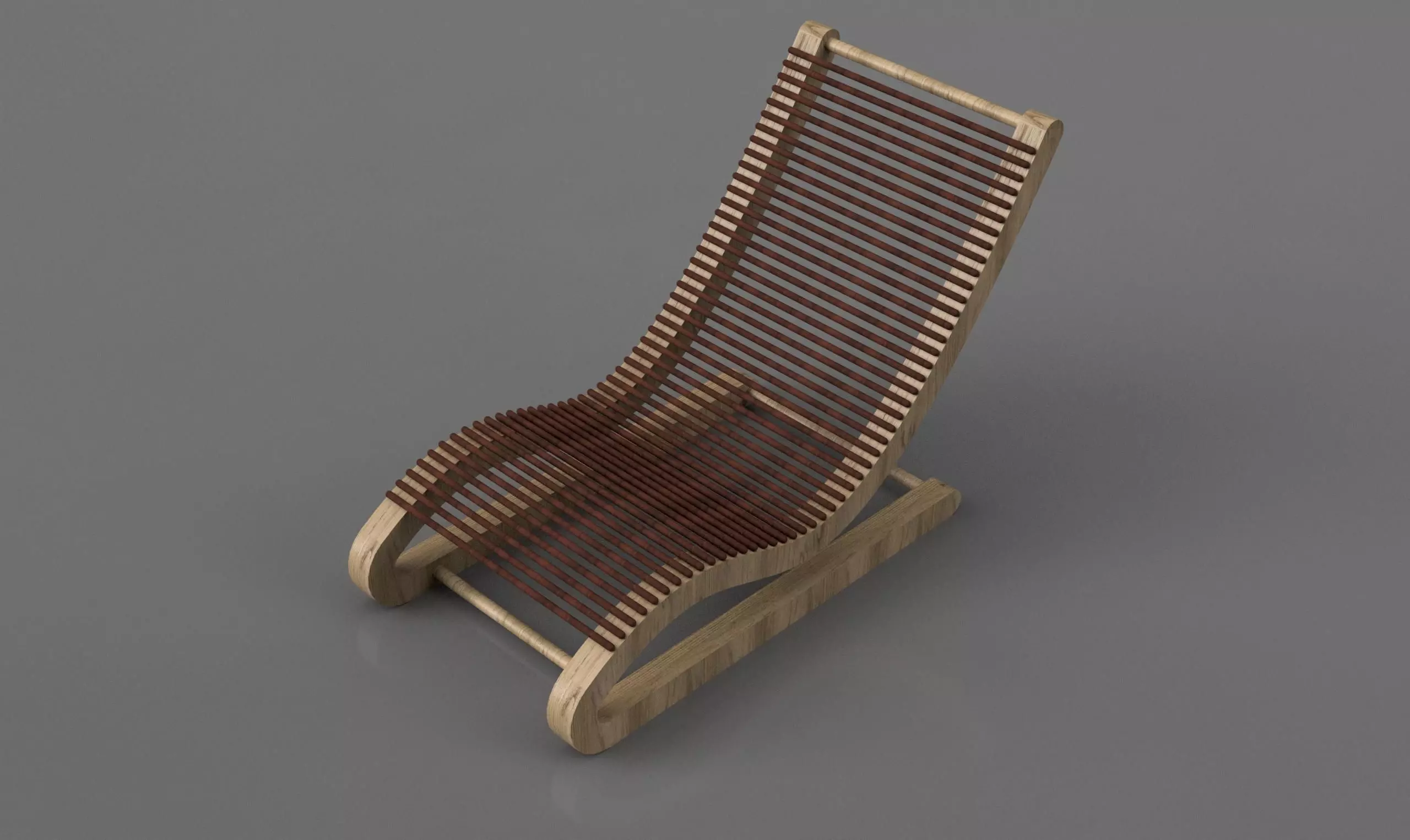 Simple Lounge Chair 3D print model_0