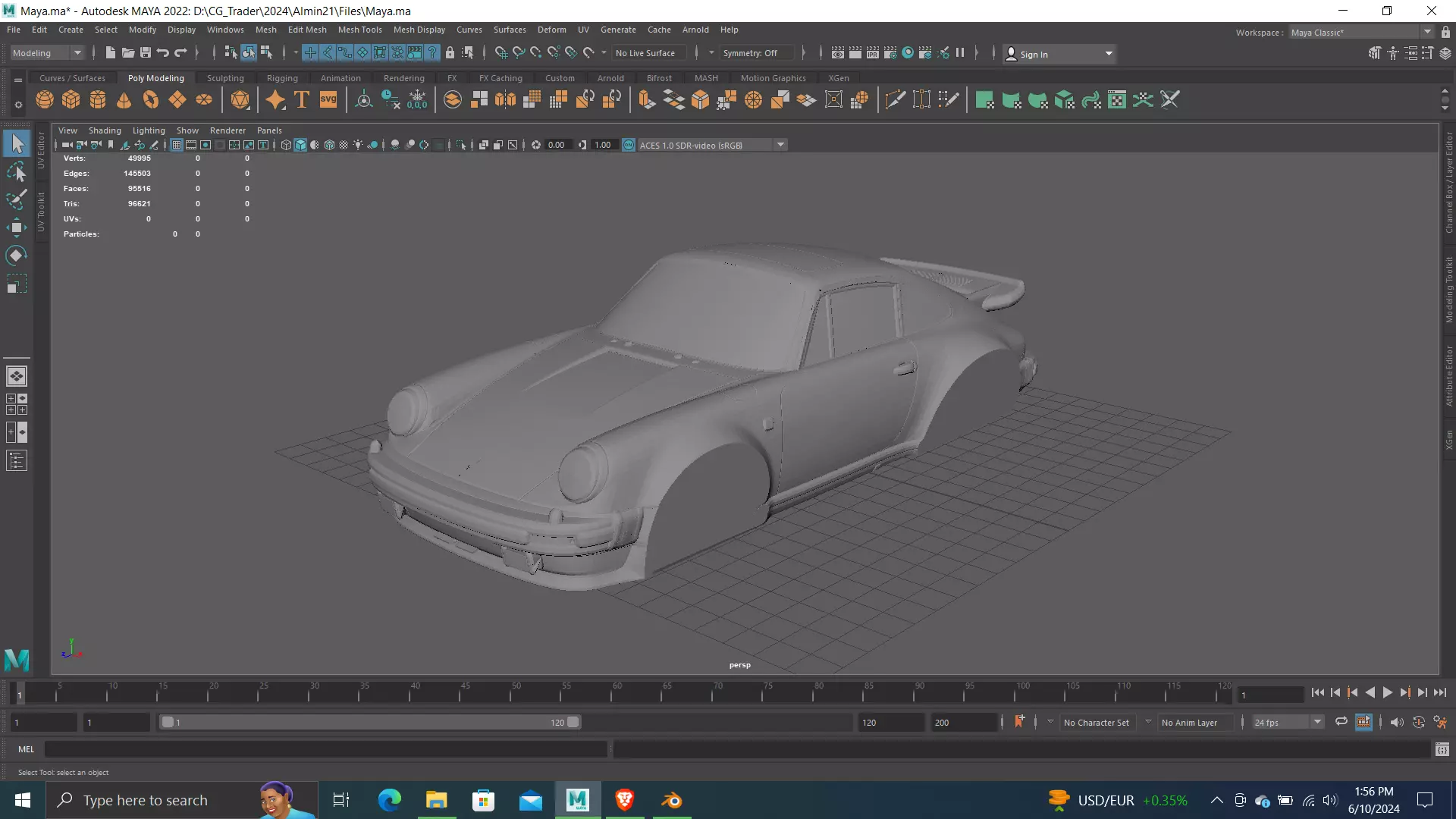 Porsche 911 Miniature 3d Printing ready model without wheel 3D print model_0
