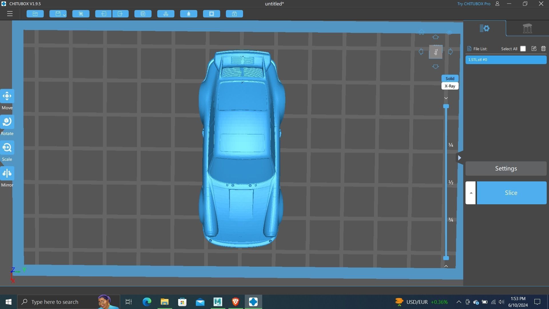 Porsche 911 Miniature 3d Printing ready model without wheel 3D print model_4
