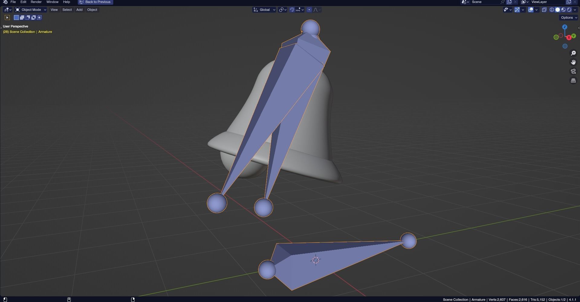 Low poly - Stylized Game Items - Ringbell Low-poly 3D model_6