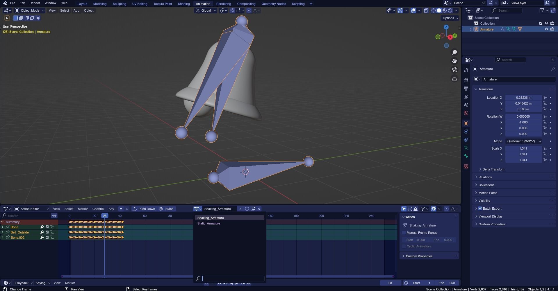 Low poly - Stylized Game Items - Ringbell Low-poly 3D model_5