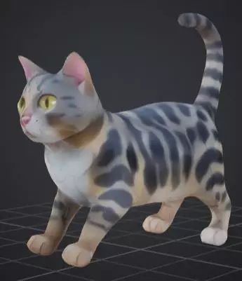 cartoon cat 3D model_0