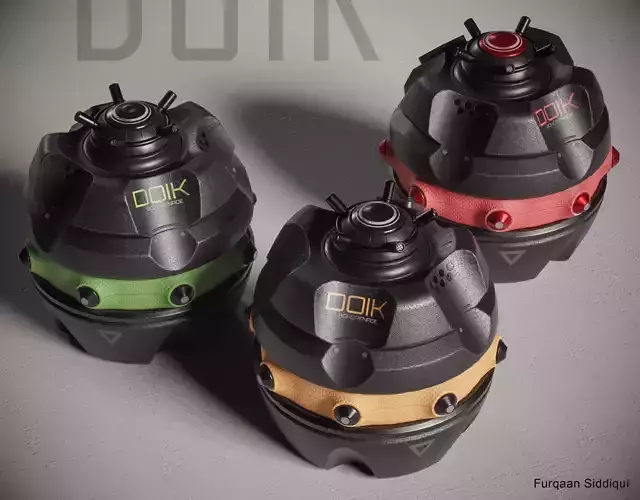 Sci-fi Bio Grenade Doik PBR