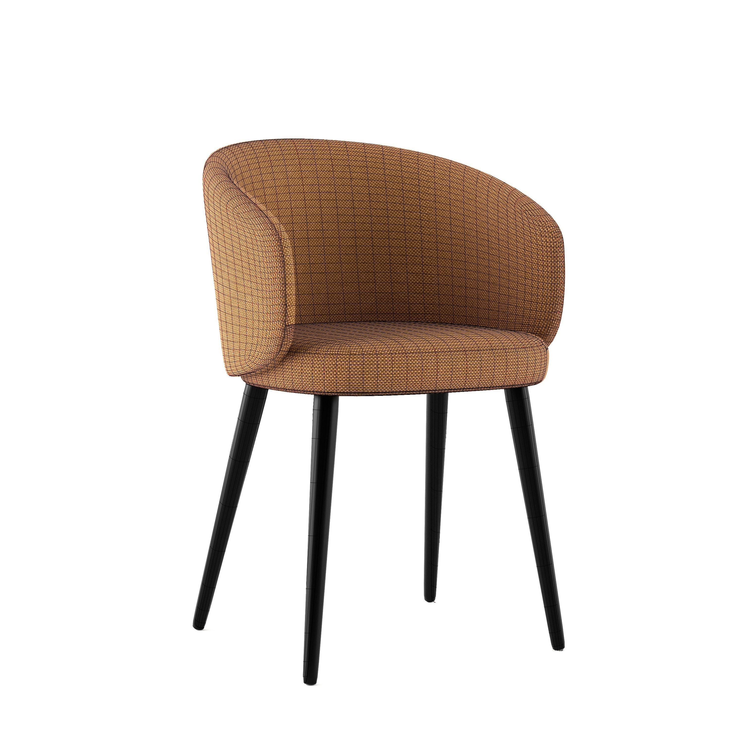 Dining chair 3D model_7