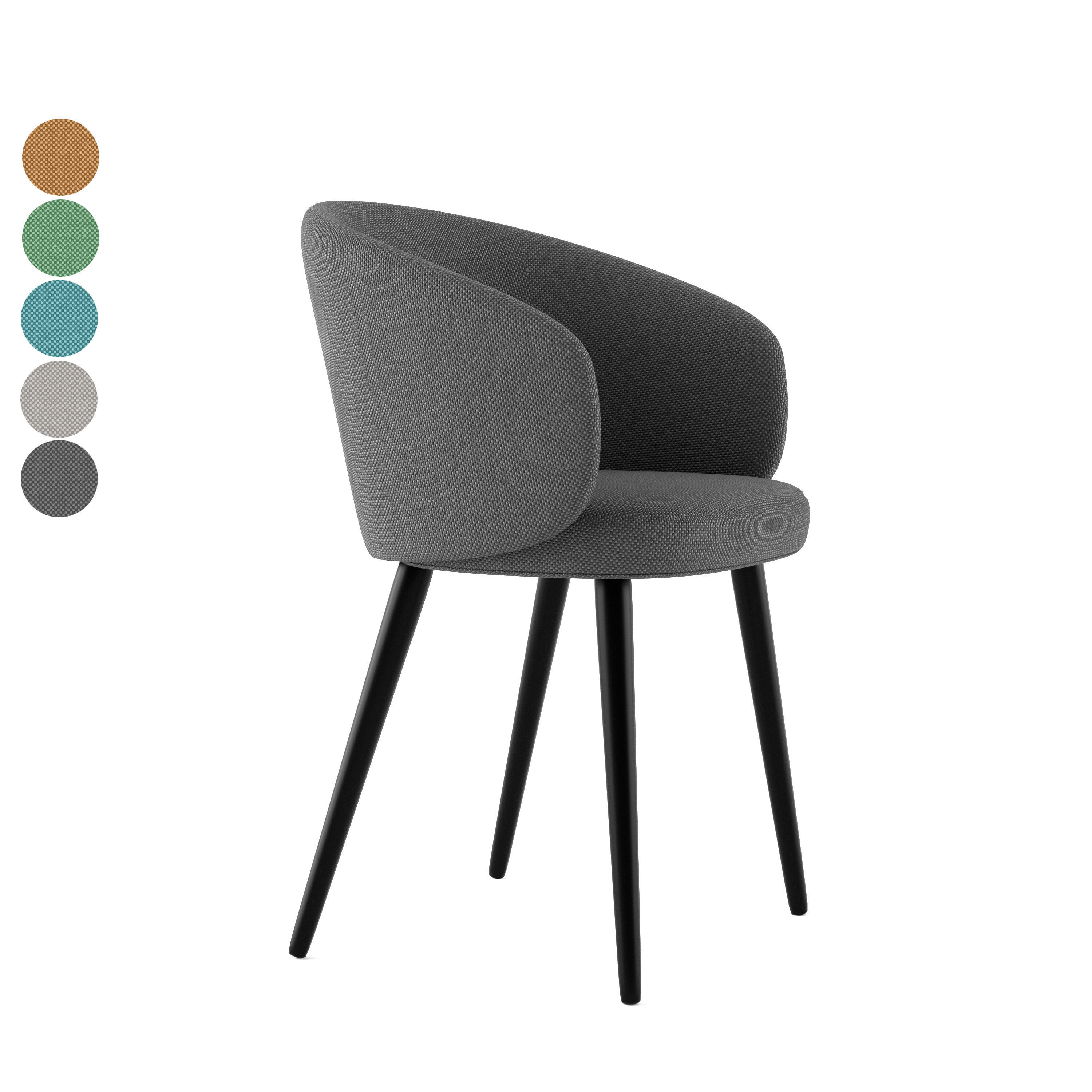 Dining chair 3D model_4