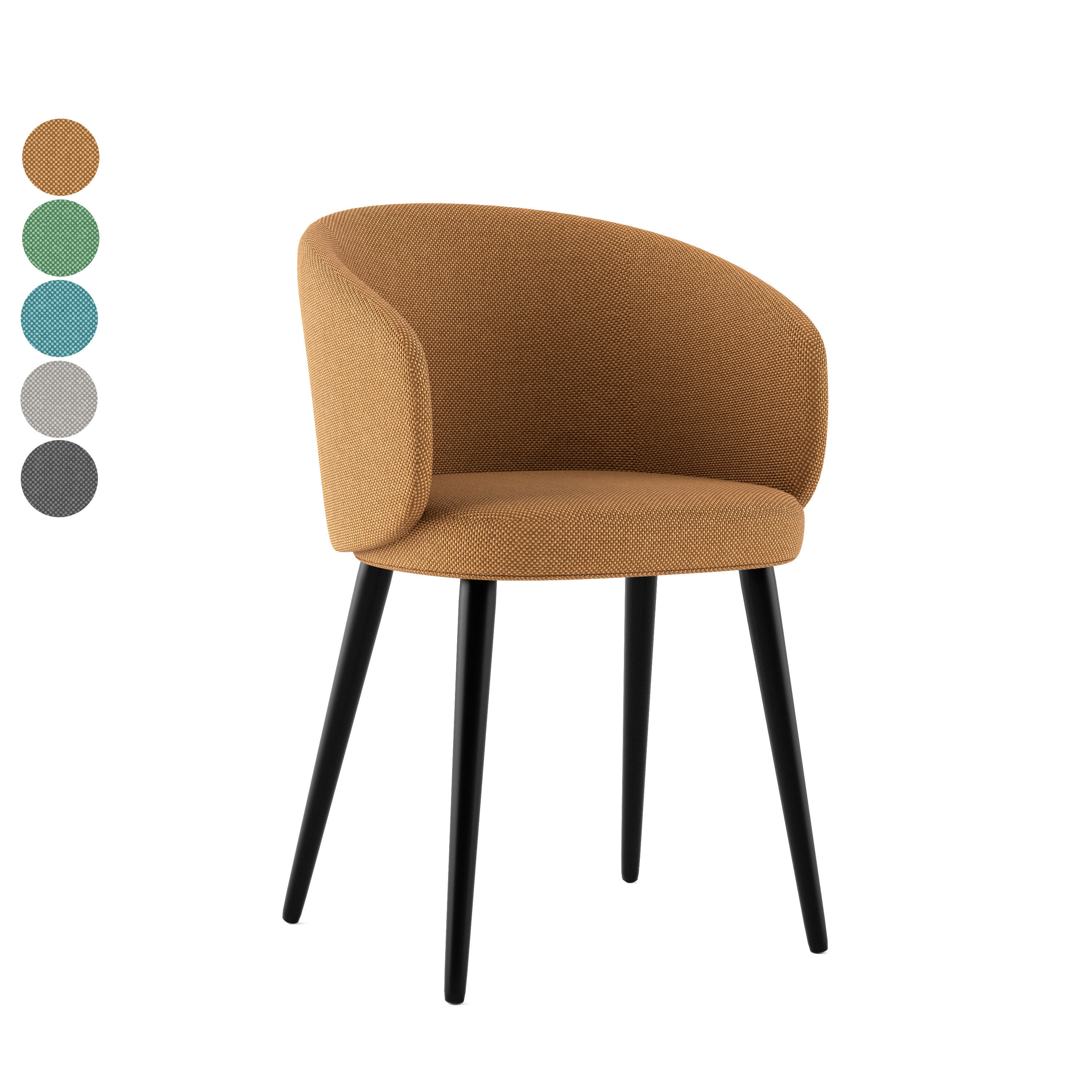 Dining chair 3D model_6