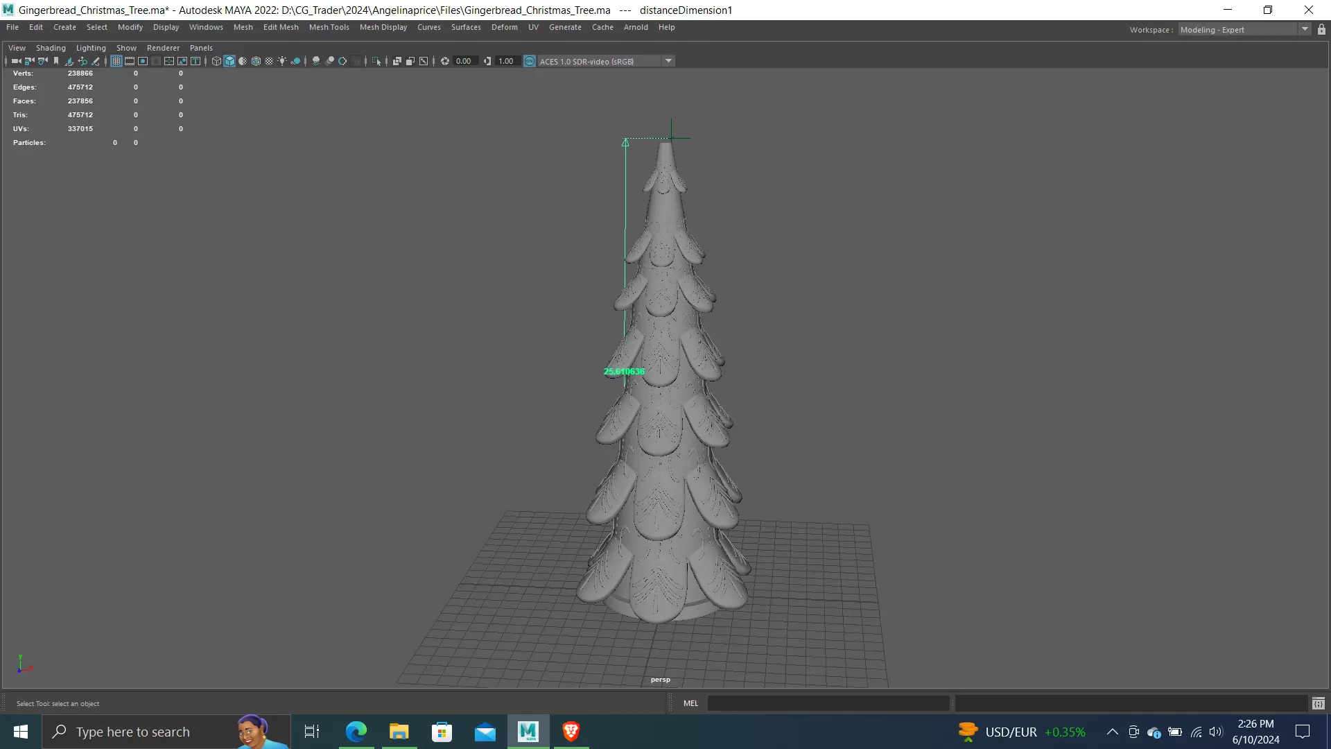 Gisela Graham LED Gingerbread Christmas Tree 3d Printing ready 3D print model_0