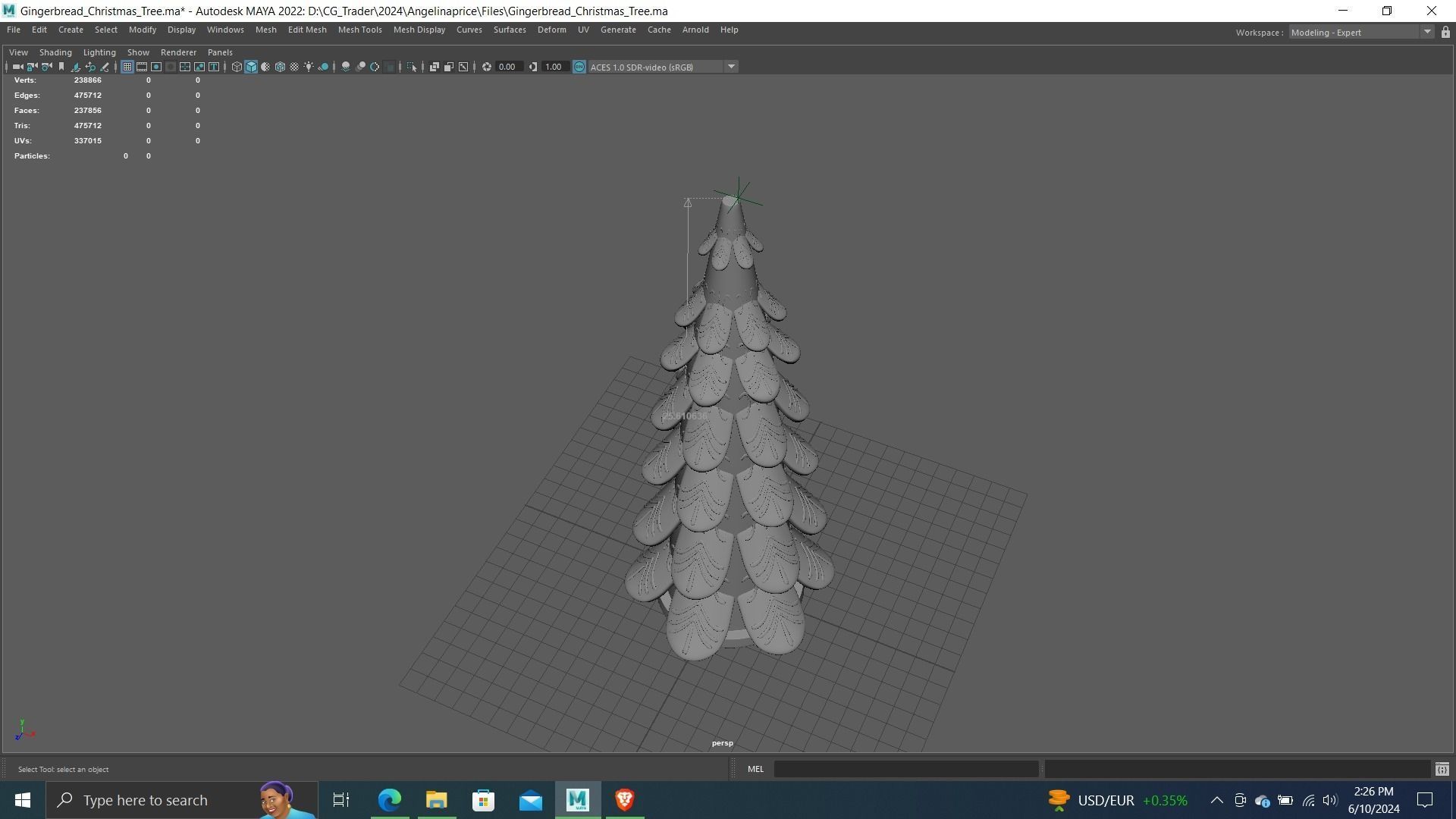 Gisela Graham LED Gingerbread Christmas Tree 3d Printing ready 3D print model_3