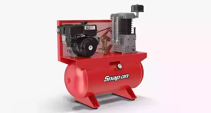 Air Compressor Stationary Horizontal BRA9G3B Low-poly 3D model