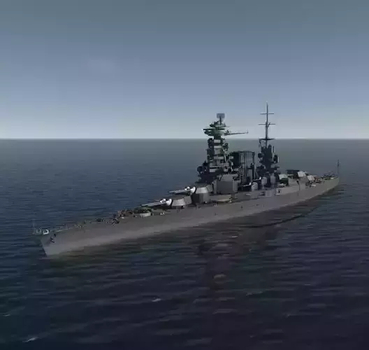 JAPANESE BATTLESHIP AKAGI 3D MODEL