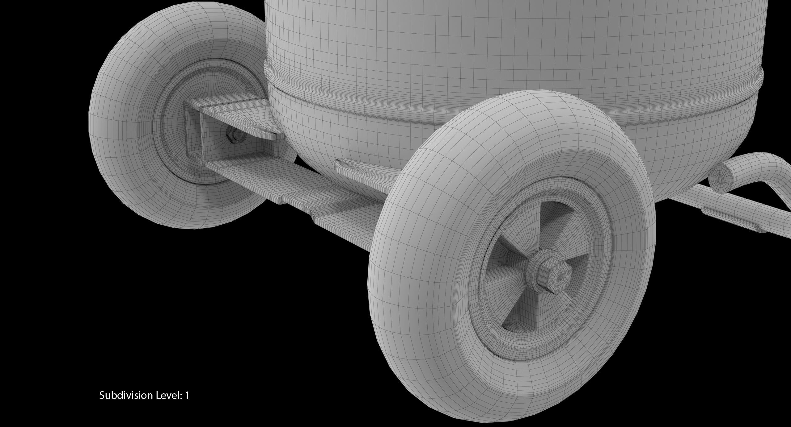 Air Compressor Portable Vertical BRA5DV30VP Low-poly 3D model_30