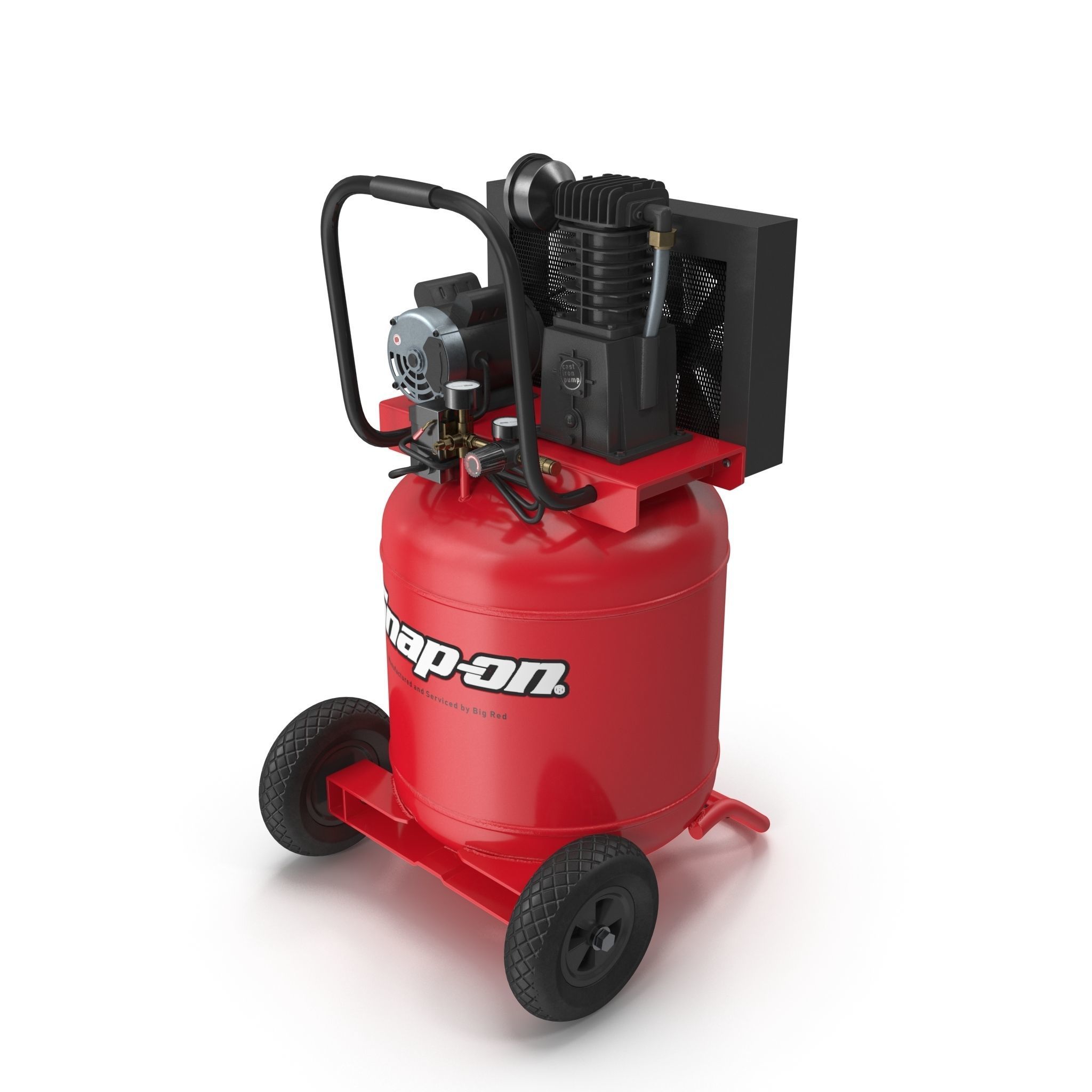 Air Compressor Portable Vertical BRA5DV30VP Low-poly 3D model_10