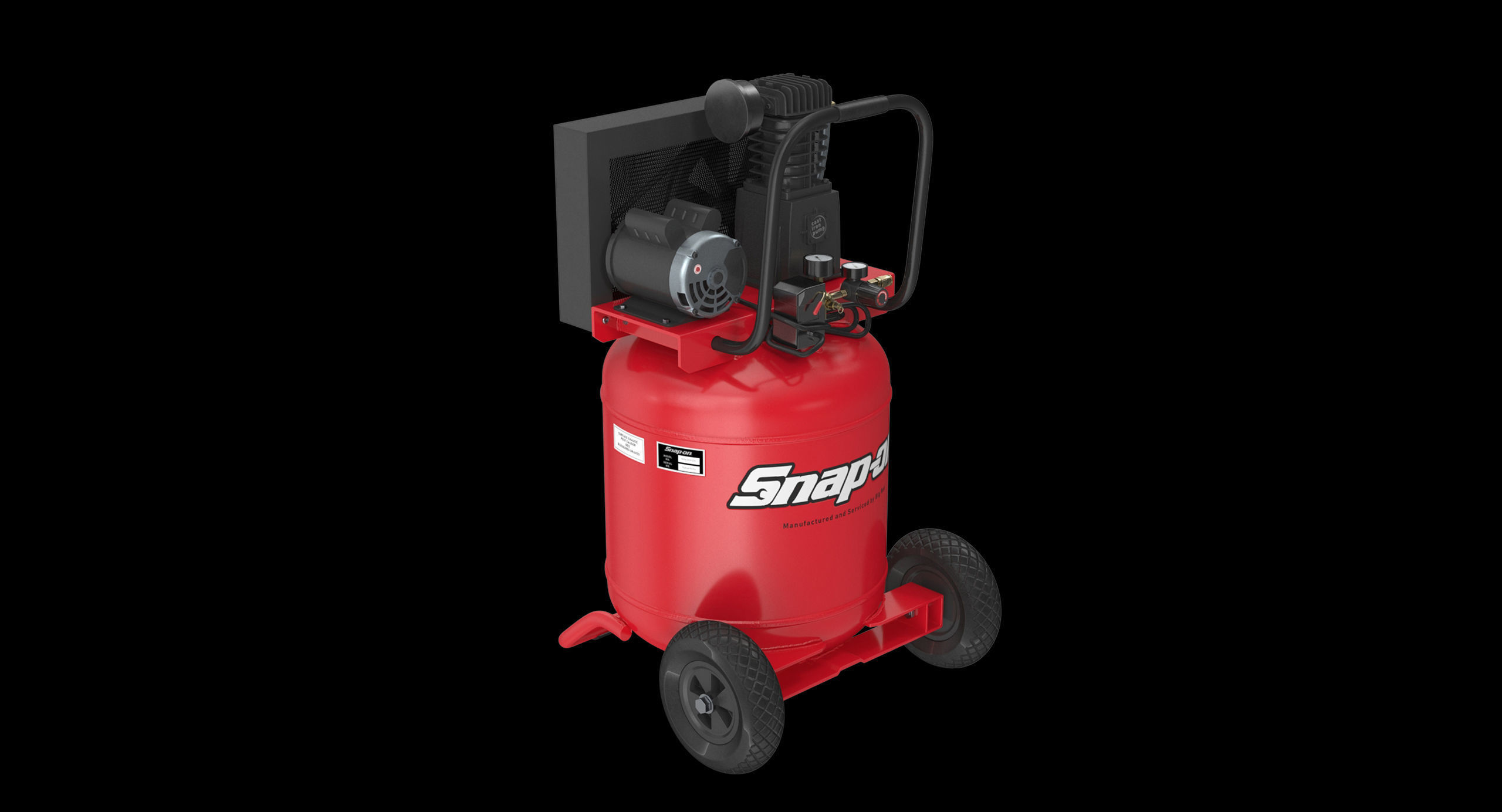 Air Compressor Portable Vertical BRA5DV30VP Low-poly 3D model_1