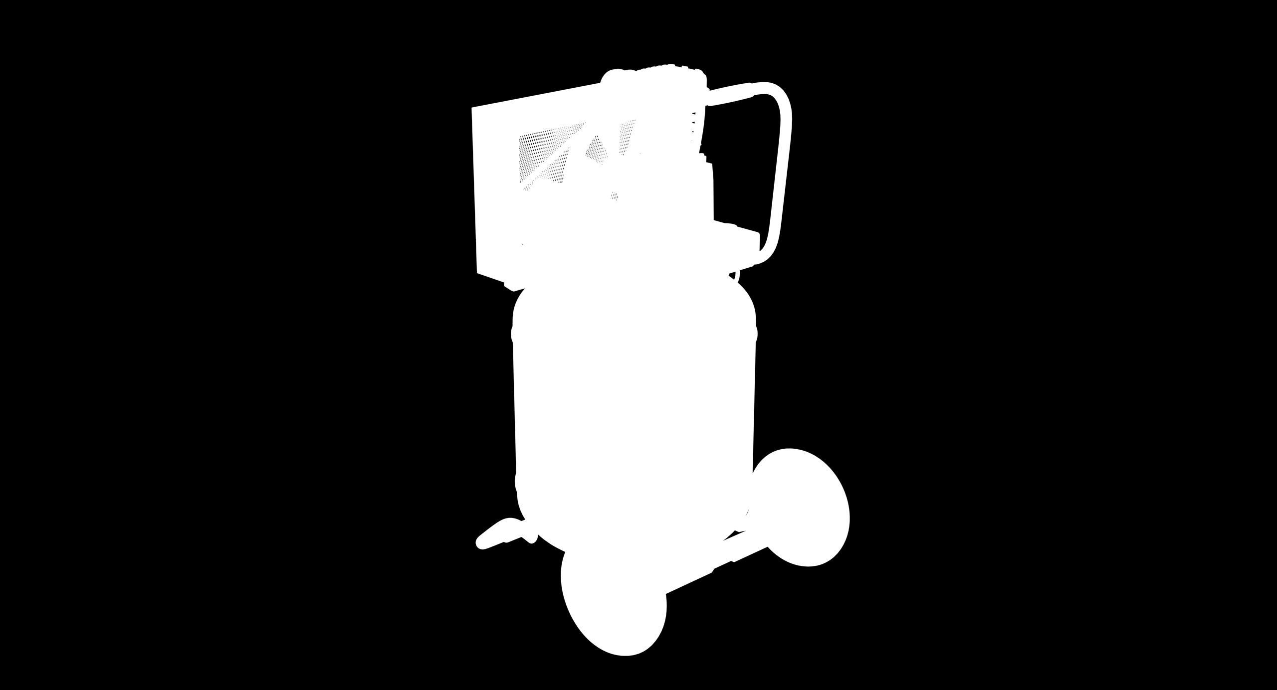 Air Compressor Portable Vertical BRA5DV30VP Low-poly 3D model_2