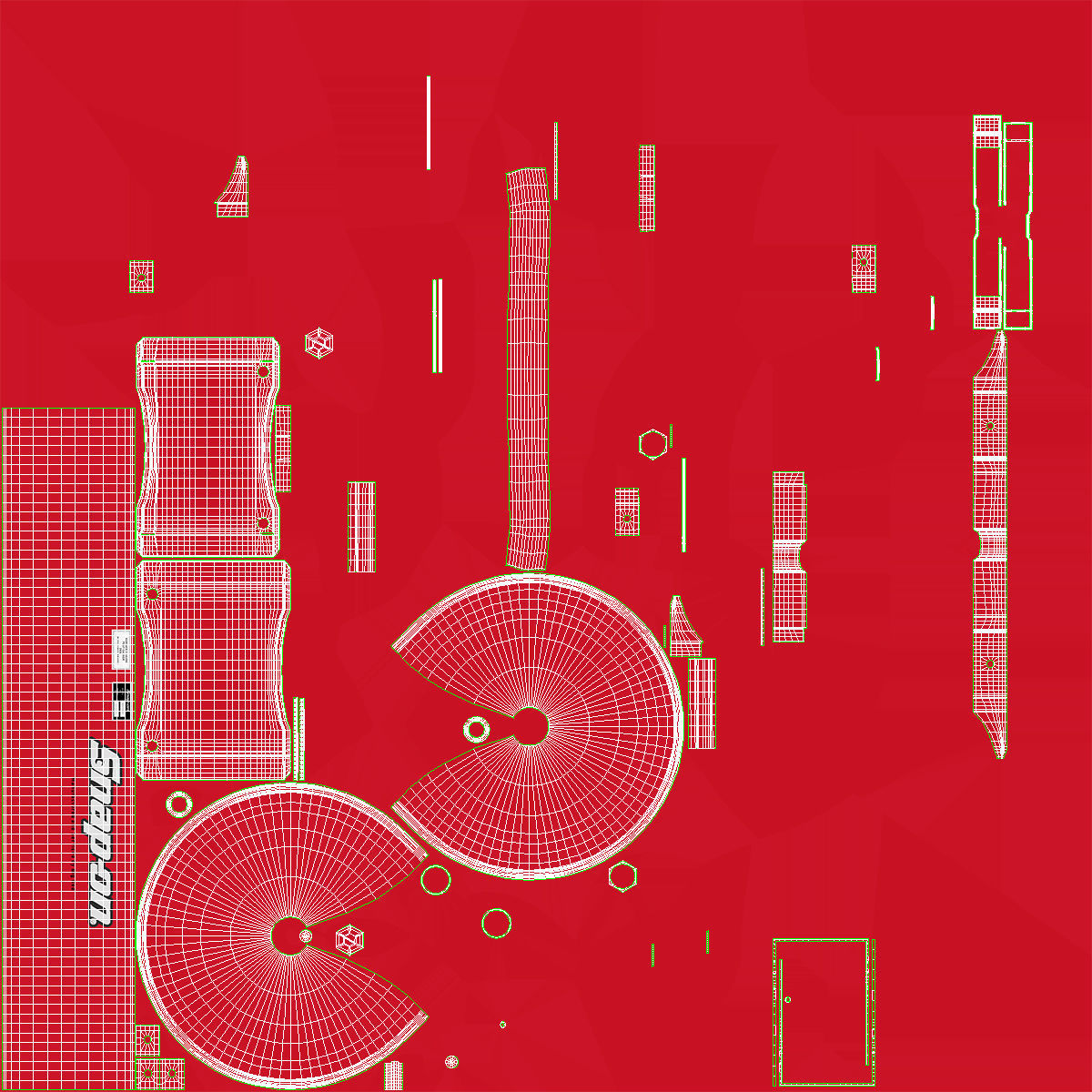 Air Compressor Portable Vertical BRA5DV30VP Low-poly 3D model_40