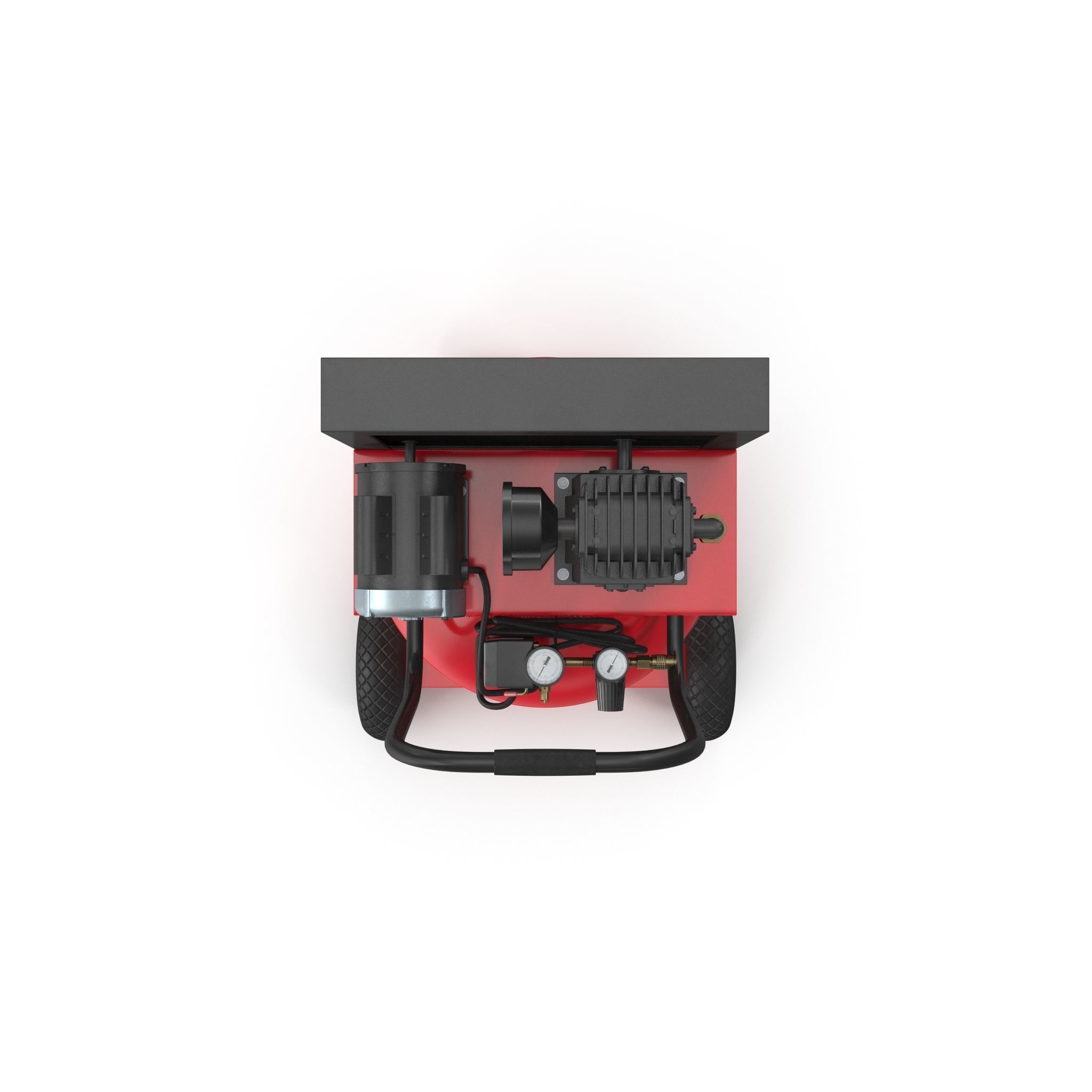 Air Compressor Portable Vertical BRA5DV30VP Low-poly 3D model_9