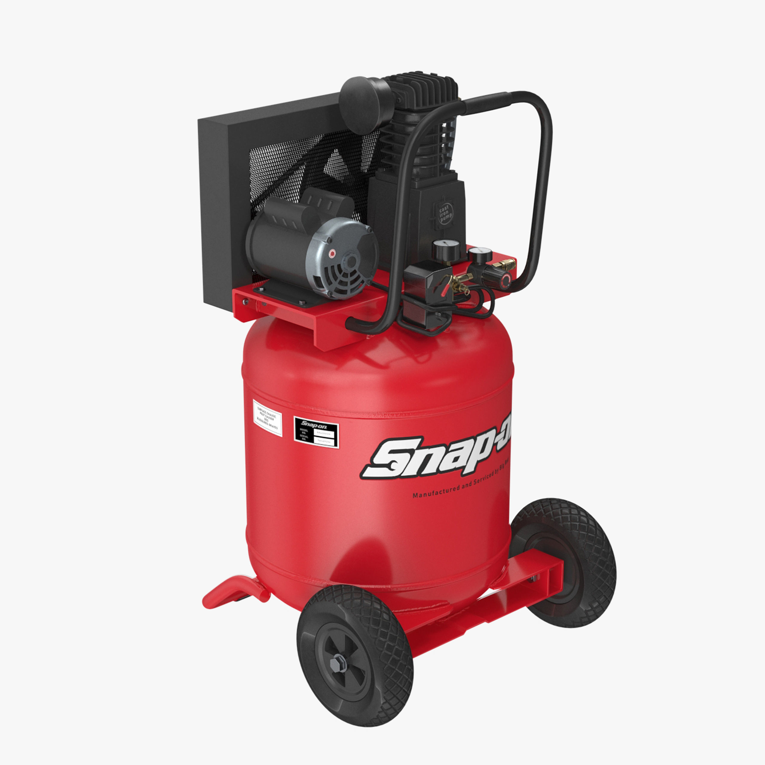 Air Compressor Portable Vertical BRA5DV30VP Low-poly 3D model_31