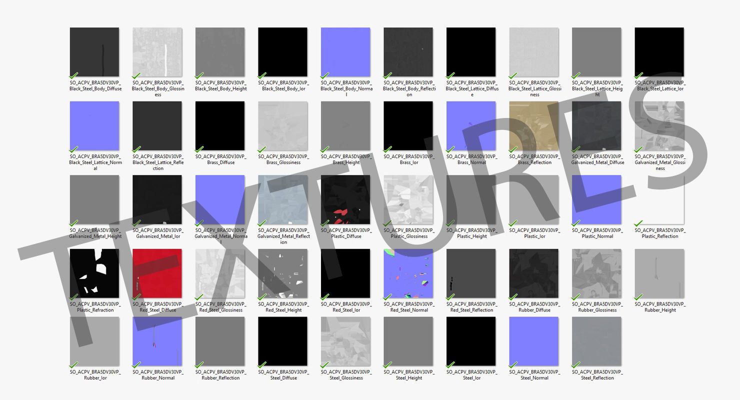 Air Compressor Portable Vertical BRA5DV30VP Low-poly 3D model_39