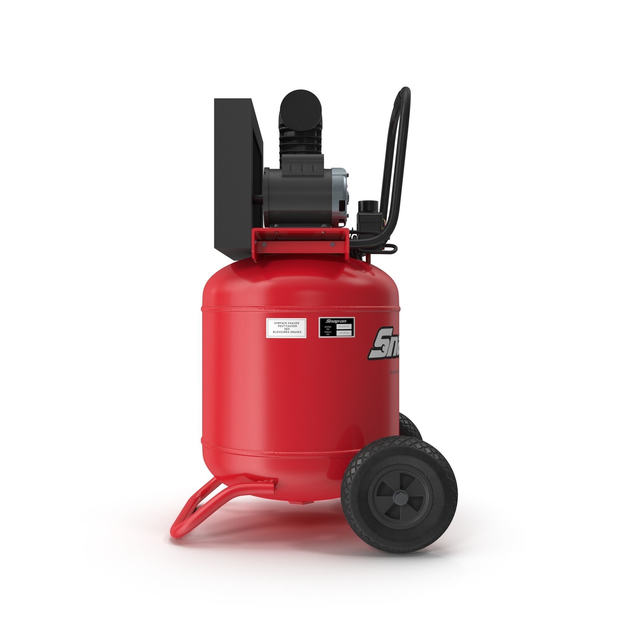 Air Compressor Portable Vertical BRA5DV30VP Low-poly 3D model_15