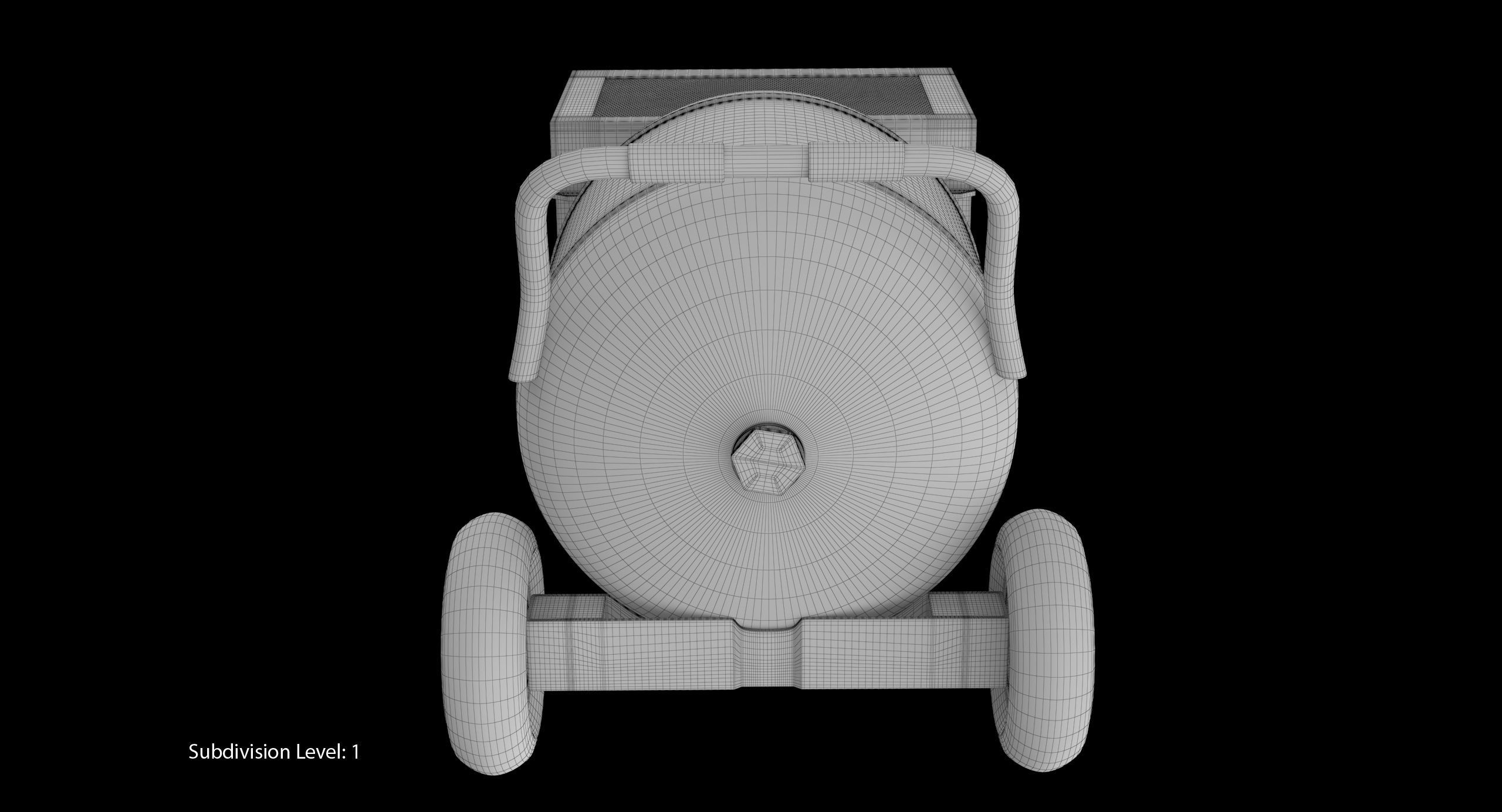 Air Compressor Portable Vertical BRA5DV30VP Low-poly 3D model_24