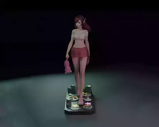 DVa Overwatch 3D Figures STL Ready to Print