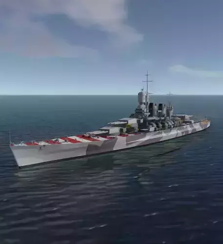 ITALIAN BATTLESHIP ROMA 3D MODEL