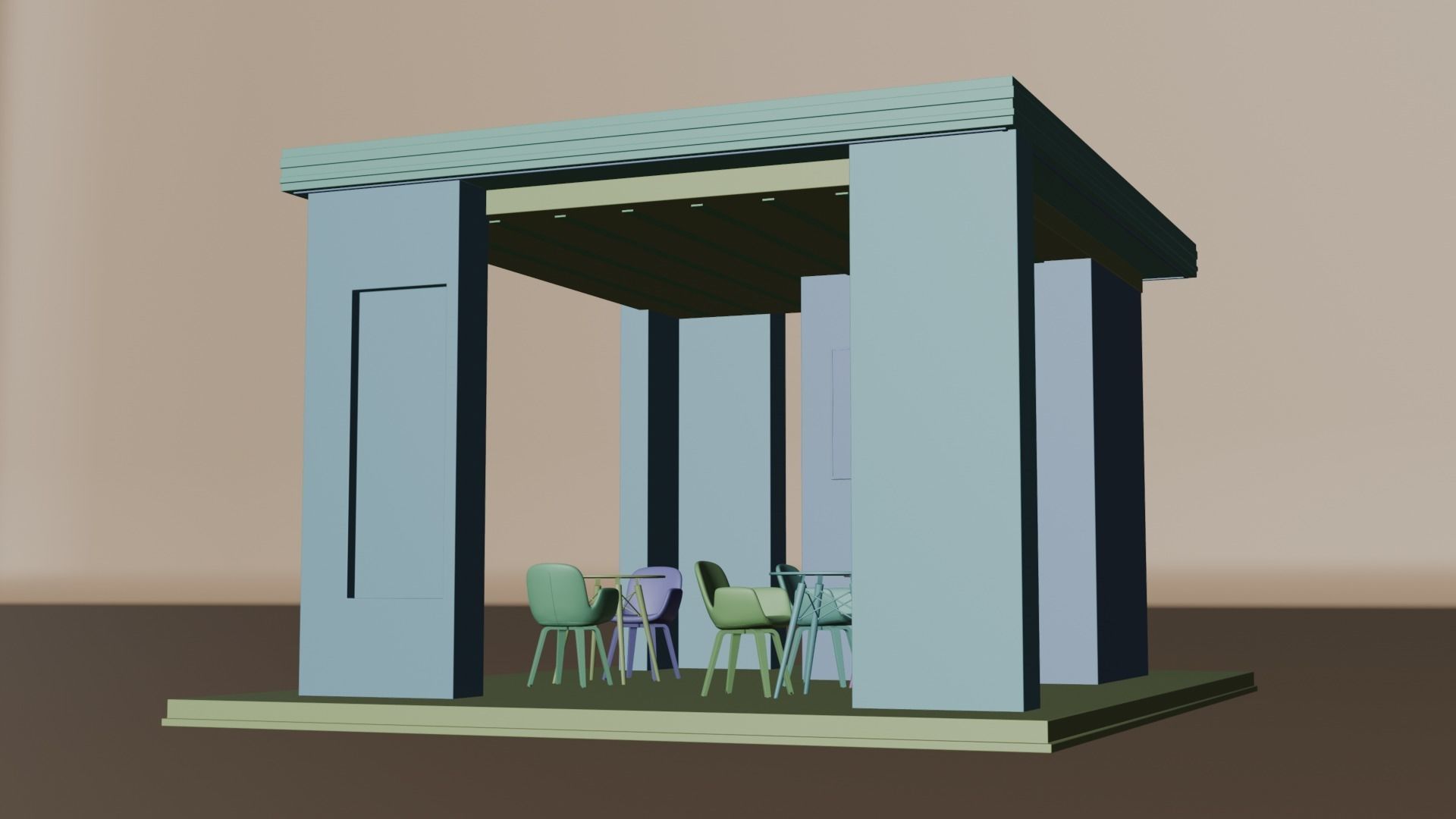 Exhibition Stall or Booth Design for advertisement 3d model 3D model_11