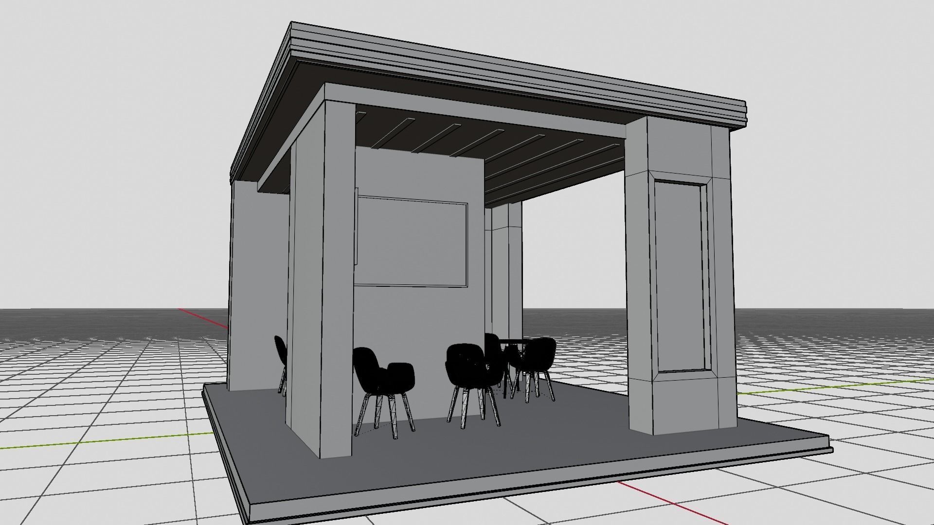 Exhibition Stall or Booth Design for advertisement 3d model 3D model_21