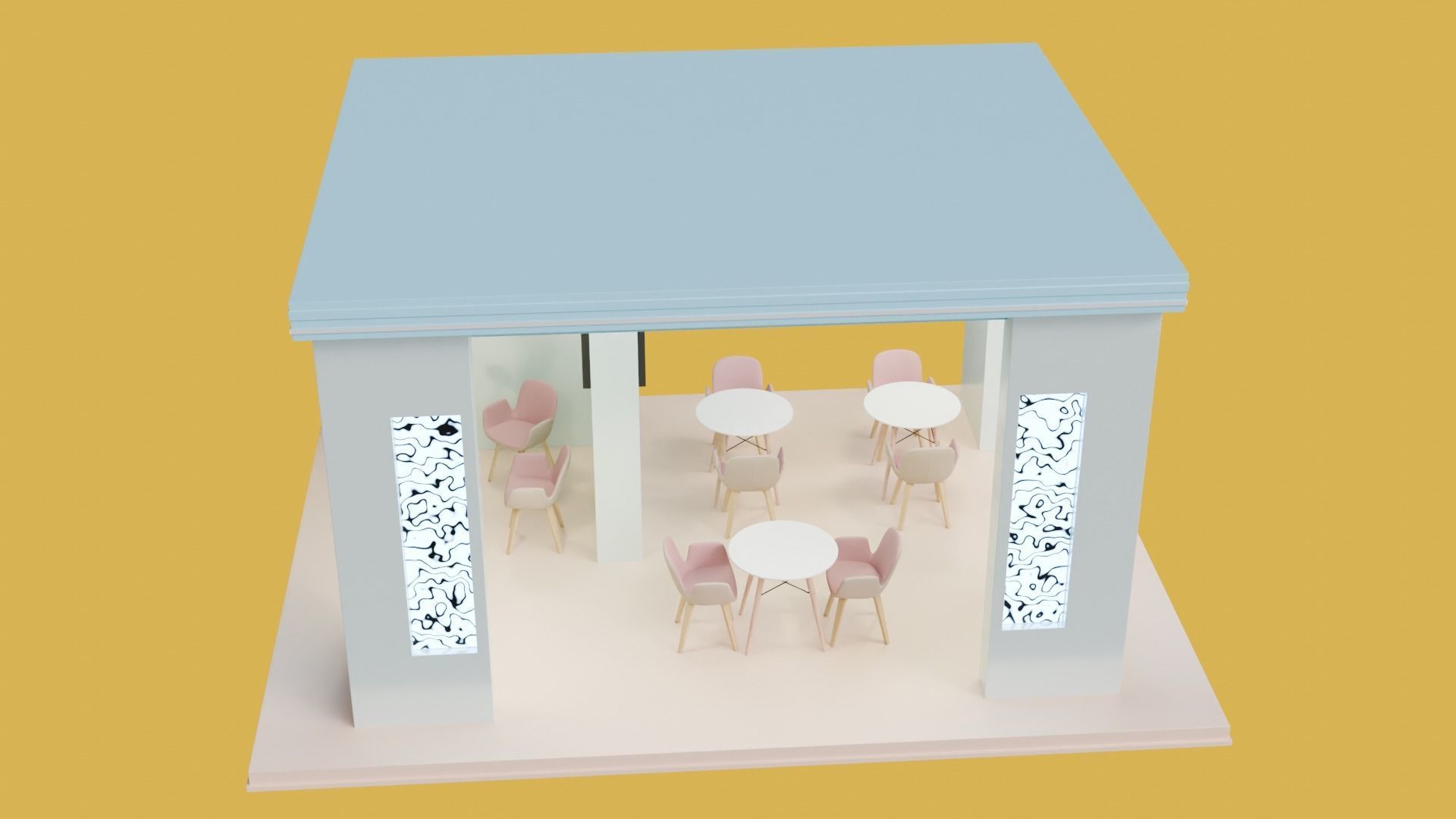 Exhibition Stall or Booth Design for advertisement 3d model 3D model_29